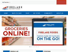 Tablet Screenshot of firelakefoods.com